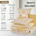 thumbnail image 4 of Regency Heights Full Size Comforter Set, 9-Piece Bed in a Bag Full, Yellow Bedding Comforter Set with Comforter, Flat Sheets, Fitted Sheets with Side Pockets, 4 of 8