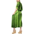 thumbnail image 4 of HAPPY BAY Women's Loungewear Oversize Caftan Maxi Boho Nightwear 2X-3X Green_AC660, 4 of 6