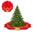 thumbnail image 5 of SPRING PARK 90/120cm Round Feathers Embroidered Christmas Tree Skirt Round Ornaments Xmas Party Home Decoration, 5 of 7