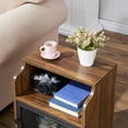 thumbnail image 6 of VECELO 3-Piece Bedroom Sets Metal Bed Frame and 2 Brown Nightstands, 6 of 8