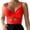 Red, variant on Womens Red Tank Top Casual Sports Low Cut Elastic Tight Back Lace Up Top Suspender Vest Women Tank Tops Camisole