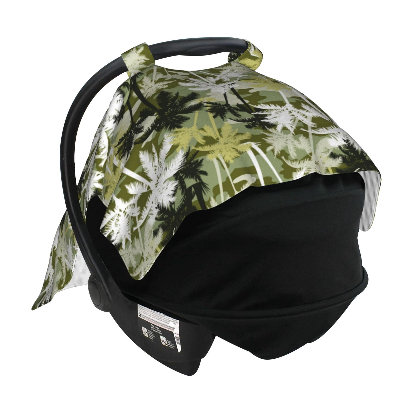Naloa Hawaii Palms Baby Car Seat Cover, Breathable Baby Carrier Cover, Multiuse Baby Carrier Cover & Nursing Breastfeeding Cover