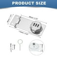 thumbnail image 2 of Password Hasp Locks Keyless Combination Lock Twist Knob No Drilling Required for Door Security Gate Silver 4", 2 of 6