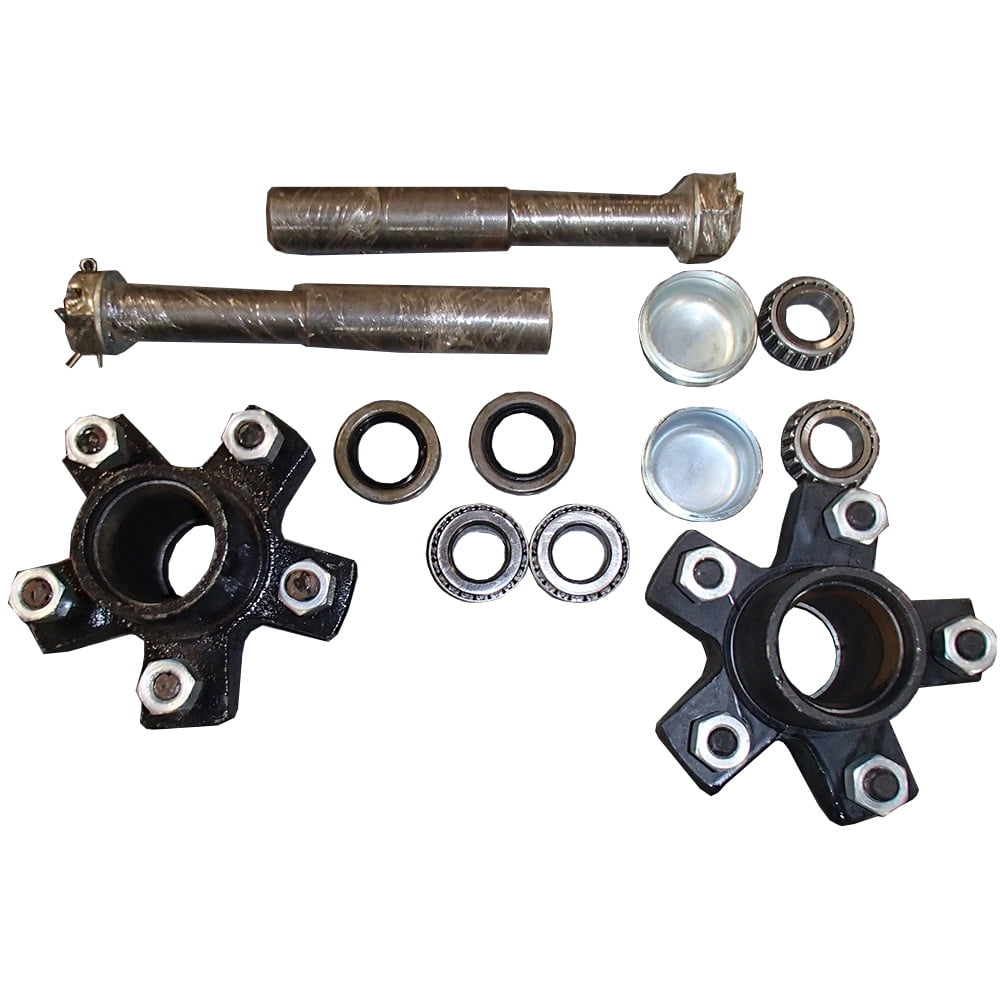 TRAILER AXLE KIT 2000 lbs 4 on 4/" Idler Hubs SQUARE Spindle FREE SHIPPING!