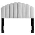 thumbnail image 3 of Pemberly Row Full/Queen Modern Performance Velvet Headboard in Light Gray, 3 of 10