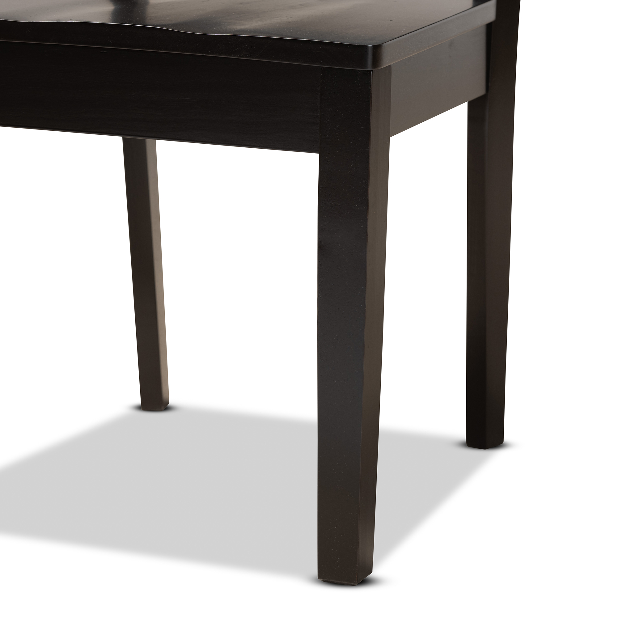 Baxton Studio Nicolette Modern and Contemporary Dark Brown Finished Wood 7-Piece Dining Set