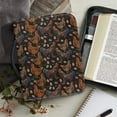 thumbnail image 5 of Xoenoiee Retro Rustic Chicken Pattern Faux Leather Bible Cover for Men Women, Christian Zipper Bible Case with Handle Carrying Book Cover Study Bible Tote Bag, M, 5 of 7