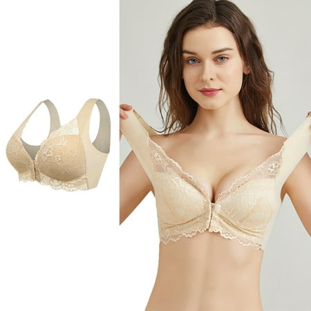 

Dicasser Sora Bra for Women Front Closure 5d Shaping Push Up Seamless No Trace Beauty Back Sports Comfy Bra Nude 3XL 1PC
