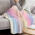 thumbnail image 3 of Pink Purple Blanket Soft Cozy Warm Throw Blanket for Couch, Plush Fuzzy Flannel Fleece Blankets for Sofa, Modern Colorful Ombre Abstract Tie Dye Art Bed Blankets Lightweight Gifts for Women, 32"x48", 3 of 9