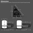 thumbnail image 3 of Spec-D Tuning Manual Extendable Tow Towing Mirrors, Compatible with 1988-1998 Chevy GMC C/K 1500 2500 3500, Left + Right Pair Assembly, 3 of 7
