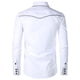 thumbnail image 3 of Playeras Elvqul para Hombre Manga Corta Casuales de Color Sólido Botones Blanco con Solapa, 3 of 3