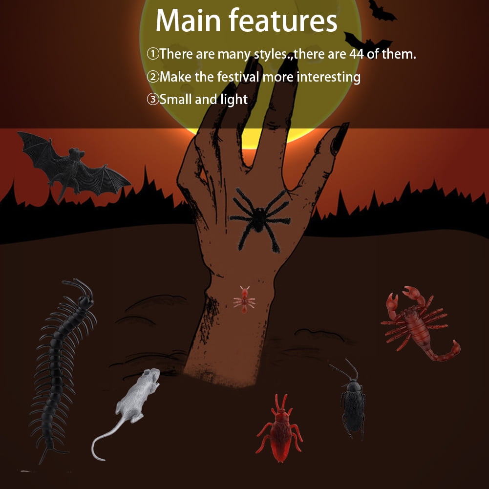 Araignée Plastique Araignées Plastique Halloween - Lot De 50 - Effet Réaliste - 3 Tailles Attrape Araignée