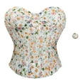thumbnail image 1 of Corsé de espiga para mujer, prenda moldeadora de cintura y vientre, corsé floral ajustado, blusa para mujer, 1 of 9