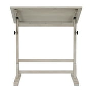 Studio Designs Vintage Solid Wood Drawing/Drafting Table with 36 x 24 Angle Adjustable Top in Coastal White