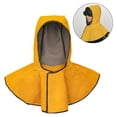 thumbnail image 4 of Capucha de soldadur prueba de polvo Equipo de protección para soldador Aislamiento térmico anti escaldado Capucha de cuero Sombrero Sunnimix Capucha de soldadura con chal, 4 of 8