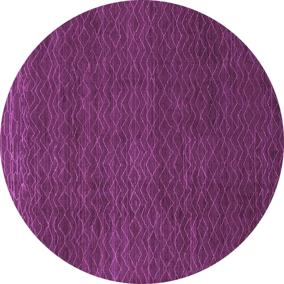 Ahgly Company Indoor Round Abstract Purple Modern Area Rugs, 4' Round