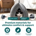 thumbnail image 5 of Furhaven Small Cat Bed Polar Fleece Foldable Pet Tent, Washable - Heather Gray, Small Pet Tent Small Pet Tent - Fleece (Heather Gray), 5 of 8