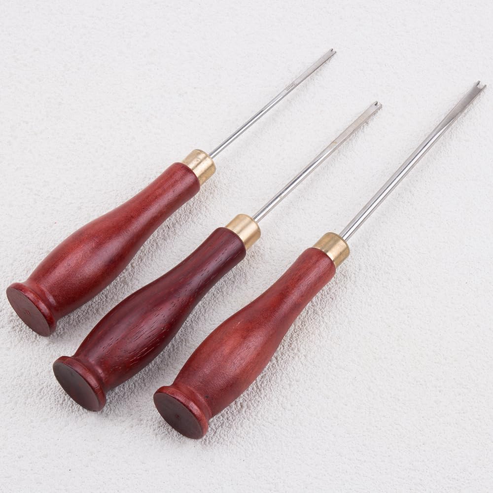 ABCISI 3Pcs Versatile Cotton Stuffing Tool for DIY Handcrafts,Crochet Projects Includes 3mm 4mm 5mm,Cotton Filler Tools for Sewing Crafting,Crocheting Knitting Tool,Ergonomic Wood Handle Doll Crochet