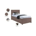 thumbnail image 2 of Meridian Furniture Hudson Brown Vegan Leather Twin Trundle Bed, 2 of 9