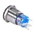 thumbnail image 3 of 19 mm 12 V-Interruptor de encendido con botón pulsador autoblocante de acero inoxidable, impermeable, 24 V, LED rojo, 3 of 3
