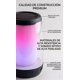 thumbnail image 5 of Bocina Inalámbrica Portátil 360 con Luz LED y Micrófono Integrado Negra, 5 of 6