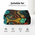 thumbnail image 6 of XMXT Flannel Warm Throw Blanket, Persian Eye Print Bedroom Decor Blankets for Bed Couch Living Room, 50 x 70 inches, 6 of 9