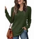 thumbnail image 1 of Blusas de Larga para Mujer, Camisetas con Cuello en V, Suéteres Tipo Túnica Ligeros, Moda Verde Oscuro M, 1 of 9
