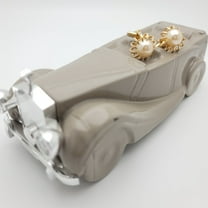 Big & Bold Vintage Handcrafted Gold Plated Faux Pearl Cufflinks