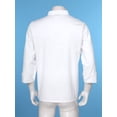thumbnail image 6 of DPOIS Unisex Chef Coat Kitchen Work Uniform Cook Jacket for Men Women White Long Sleeve XL, 6 of 7