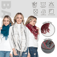 thumbnail image 3 of Basico 2PK Infinity Scarf for Women Adult Teen Girls | Scarves Set for Winter Cold weather I Gift for Women Mom Girlfriend Coworkers, 3 of 15