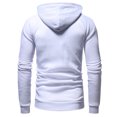 thumbnail image 4 of Fesfesfes Hooded Tops for Mens Splicing Long Sleeve Zipper Hoodie Hooded Sweatshirt Tops Solid Color Coat Outwear Sale on Clearance, 4 of 4