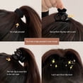 thumbnail image 5 of Hair Clips for High Ponytail, 4 Pieces of Hair Clip Shark Claw Clip High Ponytail Fixed Artifact Clip，Non-slip Claw Clamps Barrettes, Women and Girls Daily Hairstyle Accessories (Bright black), 5 of 5