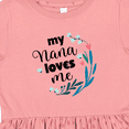 thumbnail image 4 of Inktastic My Nana Loves Me Granddaughter Girls Toddler Dress, 4 of 5