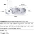 thumbnail image 5 of Comedero doble elevado para gatos, inclinable hasta 15°, antivómitos, comedero 3 en 1 con depósito automático de agua (gris), 5 of 5