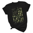 thumbnail image 4 of KBZDBZC T Shirts for Women Women Casual Independence Day Flag Print T Shirt Short Sleeve Shirt Loose Blouse Tops Womens Tops Womens T Shirts (Black5,L), 4 of 4