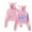 Pink, variant on Milo J Al Borde Cat Ear Hoodie Fashion Short Pullover Casual Bear Ear Sweatshirt
