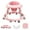 Full Pink, variant on PRVAETU Foldable Baby Walker with Wheels,Height Adjustable,Large Dining Tray,Dust-Resistant Foot Pad,for 6-18 Months Infant,Black