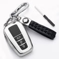 thumbnail image 1 of Sidaley TPU Auto Key Fob Portátil Desmontable Moda Reutilizable 3 Botones Reemplazo de llaves Accesorios de la caja Reemplazo para Prius 2016-2021 Automoción decorativa y accesorios Plata, 1 of 6