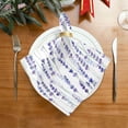 thumbnail image 2 of Coolnut Set of 1 Lavender Botanical Satin Napkin Square 20 Inches Table Napkins Soft Smooth Decorative Napkins for Wedding Banquet Party Decoration, 2 of 6