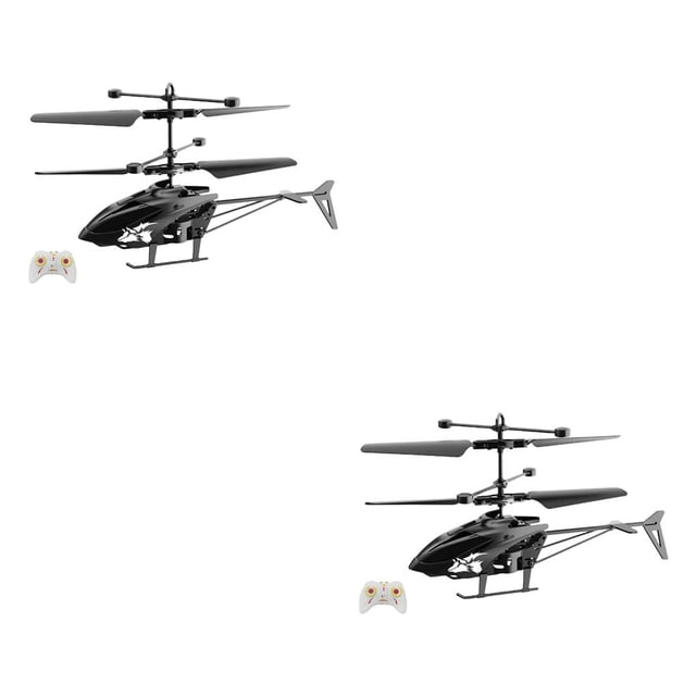 Matsuzay Juguete de helicóptero de inducción resistente a caídas de 2 canales para lobo de jardín al aire libre 2piezas Lobo