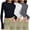 Black/White/Dark Gray, variant on Everyday Tee, Scoop Neck Long Sleeve Shirts for Women, Slim Round Neck Fitted T Shirts Womens Tops Tee,3 Pack,Black/Dark Gray/White,L