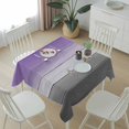 thumbnail image 6 of Purple Gray Ombre Table Cloth Waterproof Tablecloths, Vintage Country Wooden Tablecloth Dining Table Cover for Kitchen Party Tabletop Outdoor, Square Tablecloth 54x54 Inch, 6 of 9