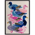 thumbnail image 4 of Colorful Ducks Pattern Poster Kitsch Animal Wall Art Decor, Matte Canvas Stretched, Posters for Room Bedroom Living Room Bathroom Wall Decor, Posters & Art Prints, Gift., 4 of 6