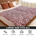 Livhil Flannel Fleece Throw Blanket, Lightweight Cozy Pink Leopard