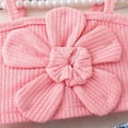 thumbnail image 4 of Ulanda Toddler Baby Girls Clothes Summer Outfits Ruffle Sleeve T-shirt + Shorts Cute Girl Clothing Set 6M-4T (Pink, 12-18 Months), 4 of 6