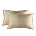 thumbnail image 1 of Funda de almohada de seda sintética Funda de almohada Funda de almohada de lijado Funda de almohada de color sólido, 1 of 6