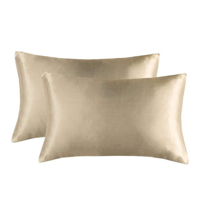 Funda de almohada de seda sintética Funda de almohada Funda de almohada de lijado Funda de almohada de color sólido