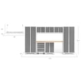 thumbnail image 2 of NewAge Products Bold Series Platinum 9 Piece Cabinet Set, Heavy Duty 24-Gauge Steel Garage Storage System, LED Lights / Wall Mounted Shelf Included, 2 of 9