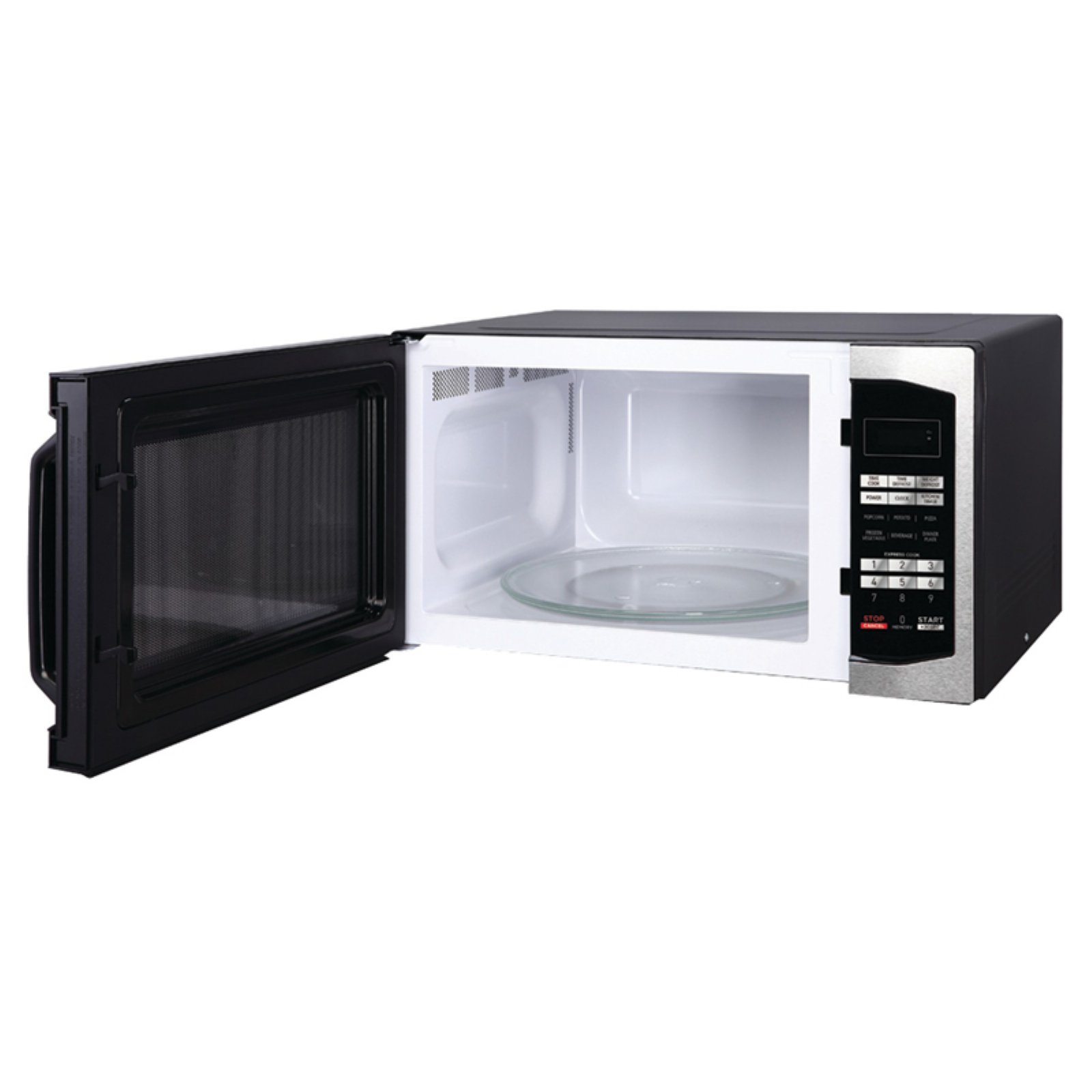 1.6 cu ft Countertop Microwave, Stainless Steel 1100w Child Safety Lock