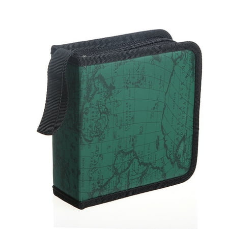 Cd Covers Cardboard Fysho Portable 40 Disc Double-side CD DVD Holder Storage Case Organizer Holder disc binder Wallet Cover Bag Box world map print ()